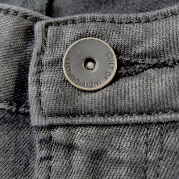 Cult of Individuality Jeans Women Size 31 34X29 Black Skinny Waxed Coated Moto - Picture 6 of 16